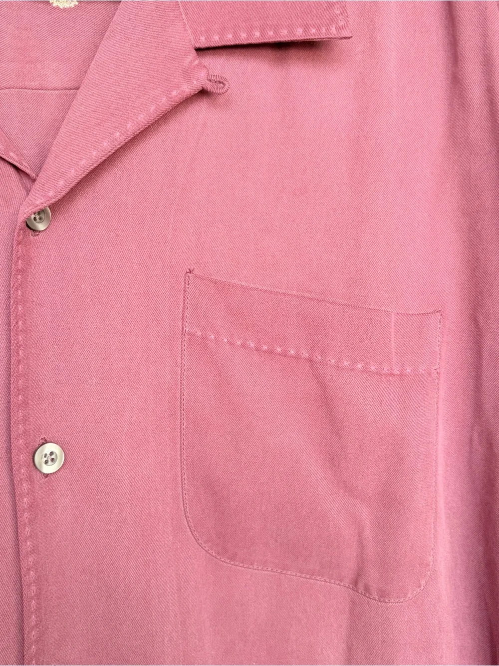 Tommy Bahama Mens XL 100% Silk Button Down Sangria Wine Burgundy Button Up Shirt